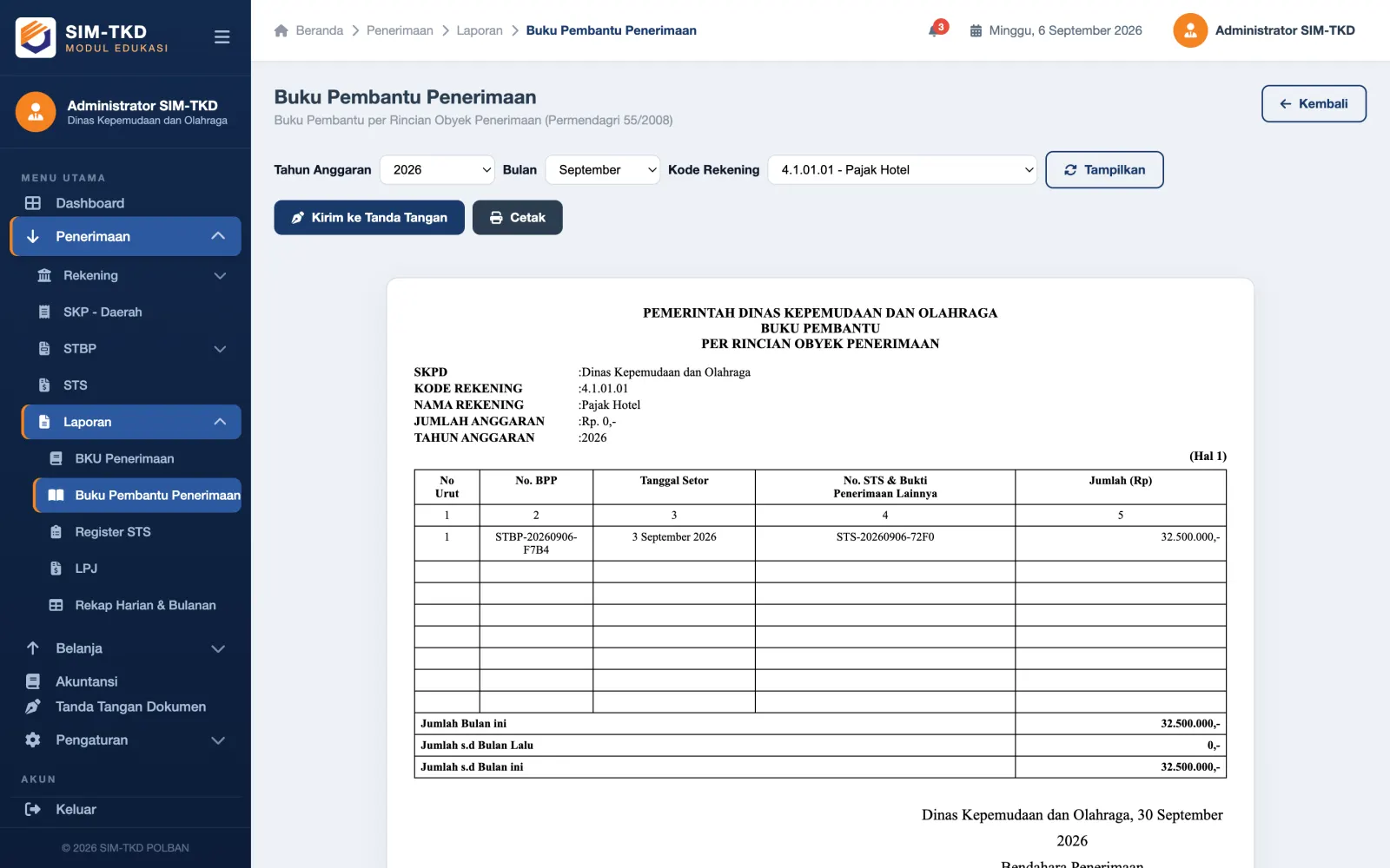 Buku Pembantu Penerimaan