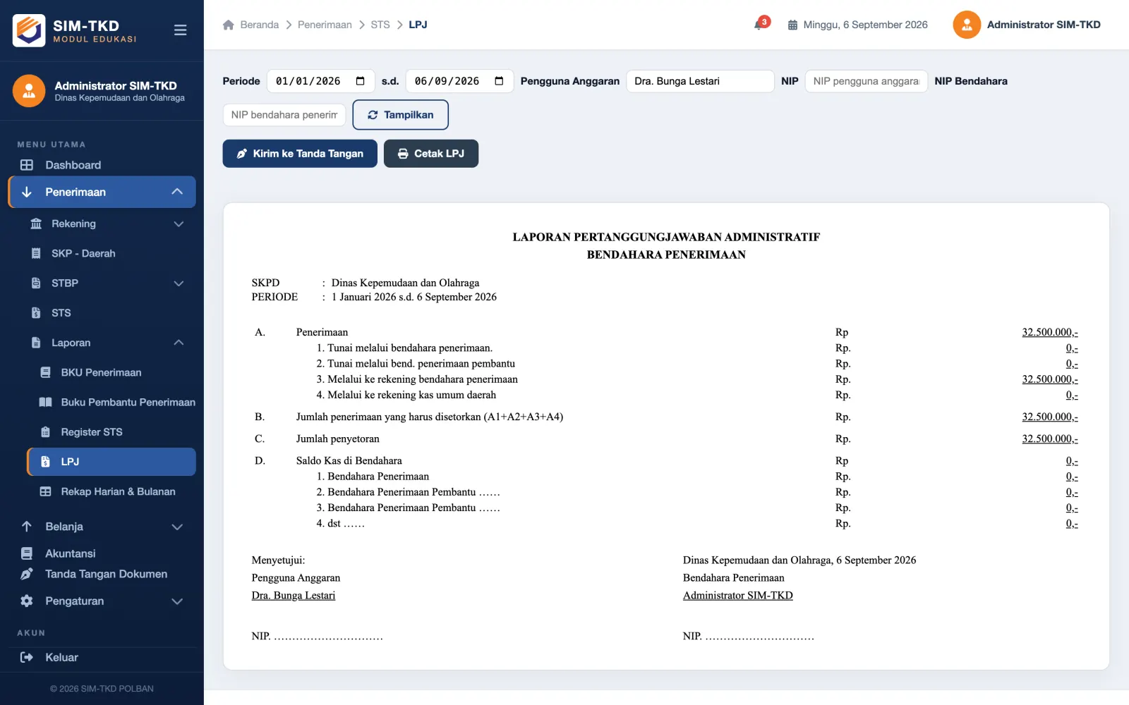 LPJ Penerimaan